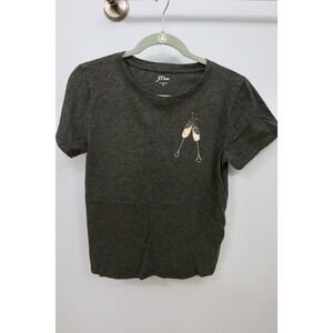 J. Crew grey cheers champagne t-shirt M